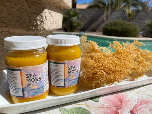 Sea Moss Gel Turmeric & Ginger Flavored | 100% Natural Organic | Helps Boost Immunity, Digestion, Metabolism | Turmeric Ginger Sea Moss Gel - 16Oz